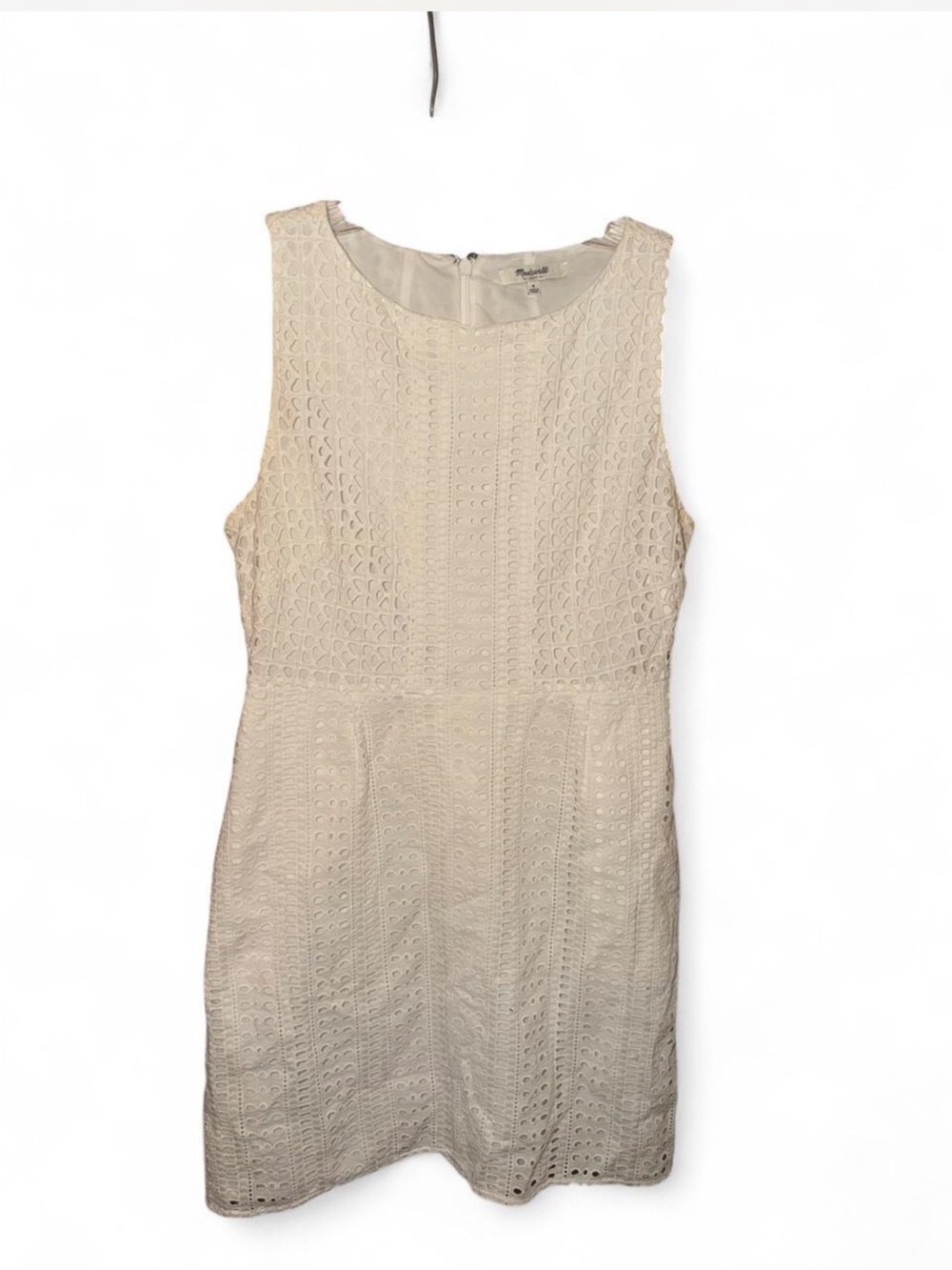 Madewell Eyelet Shift Dress in Cream